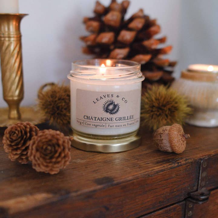 Leaves & Co - Wholesale Jar/Filled Candle - Handmade scented candle with vegetable wax - Roasted Chestnut0