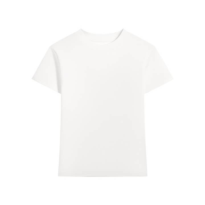 HIDDENBRAND - Wholesale T-Shirt - Women's - Essential basic plain fitted cotton blend crewneck tee