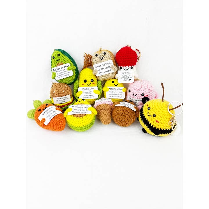 MIX COLOR Assorted Chrochet Animal Keychain for wholesale on Faire