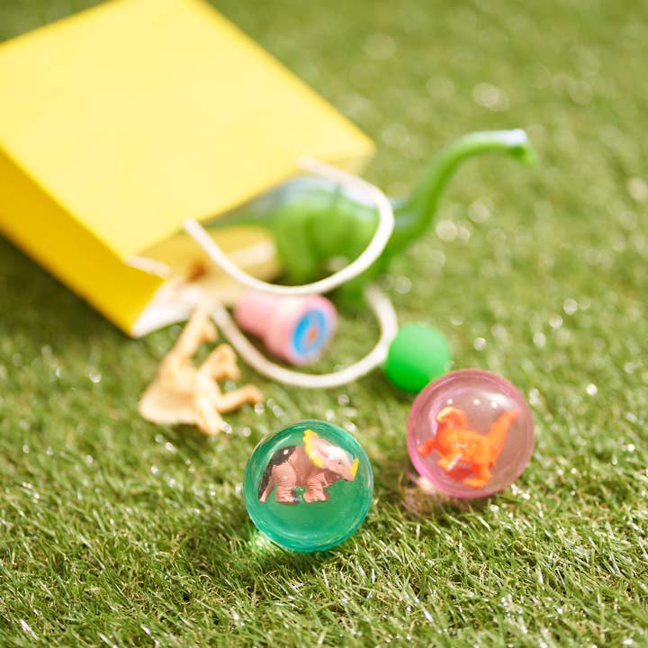 The Twiddlers - Wholesale Sensory Ball - Baby - 8 Dinosaur Bouncy Rubber Balls (4.5cm)