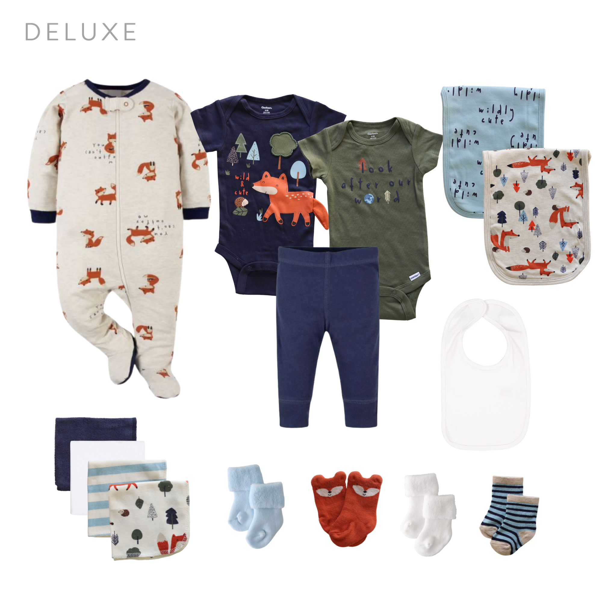 Baby Blossom Company - Wholesale New Mom Gift Box/Set - Baby Boy Gift Box Collection - Fox4