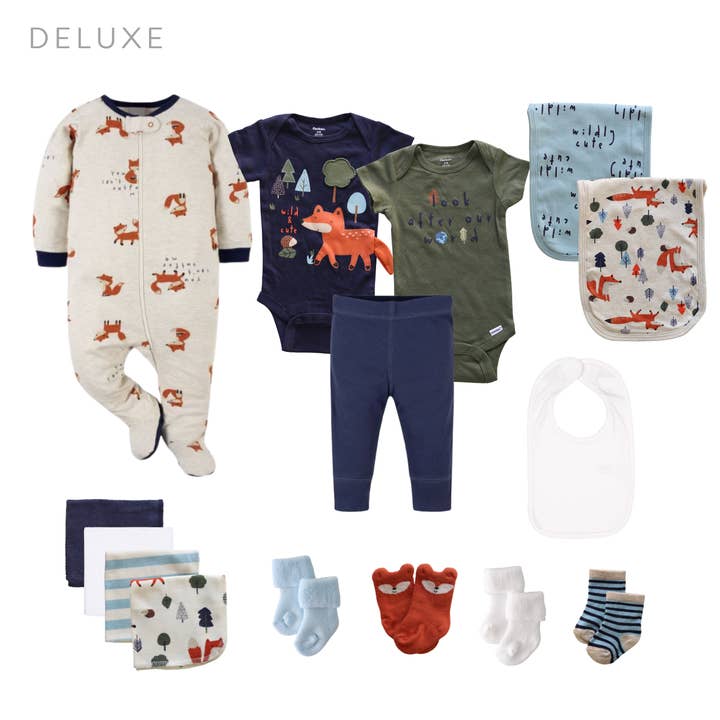 Baby Blossom Company - Wholesale New Mom Gift Box/Set - Baby Boy Gift Box Collection - Fox4