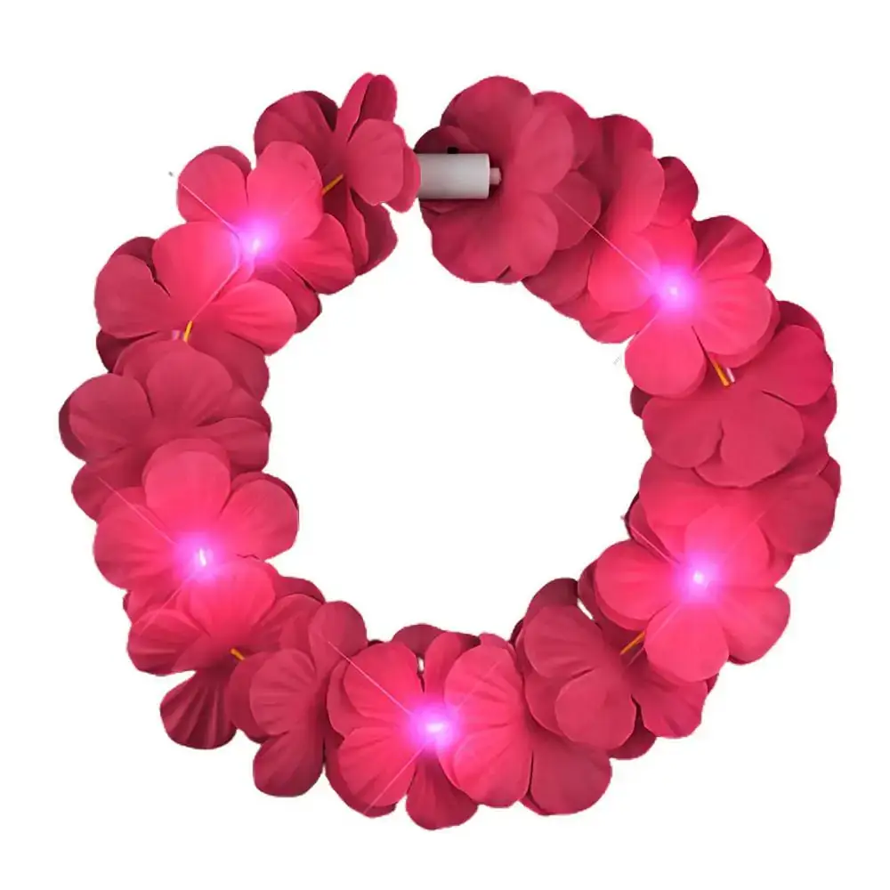Blinkee.com, LLC – Großhandel Partyhut/Krone – Island Girl Stirnband mit tropischen Blumen und Crown Lei, Rosa1