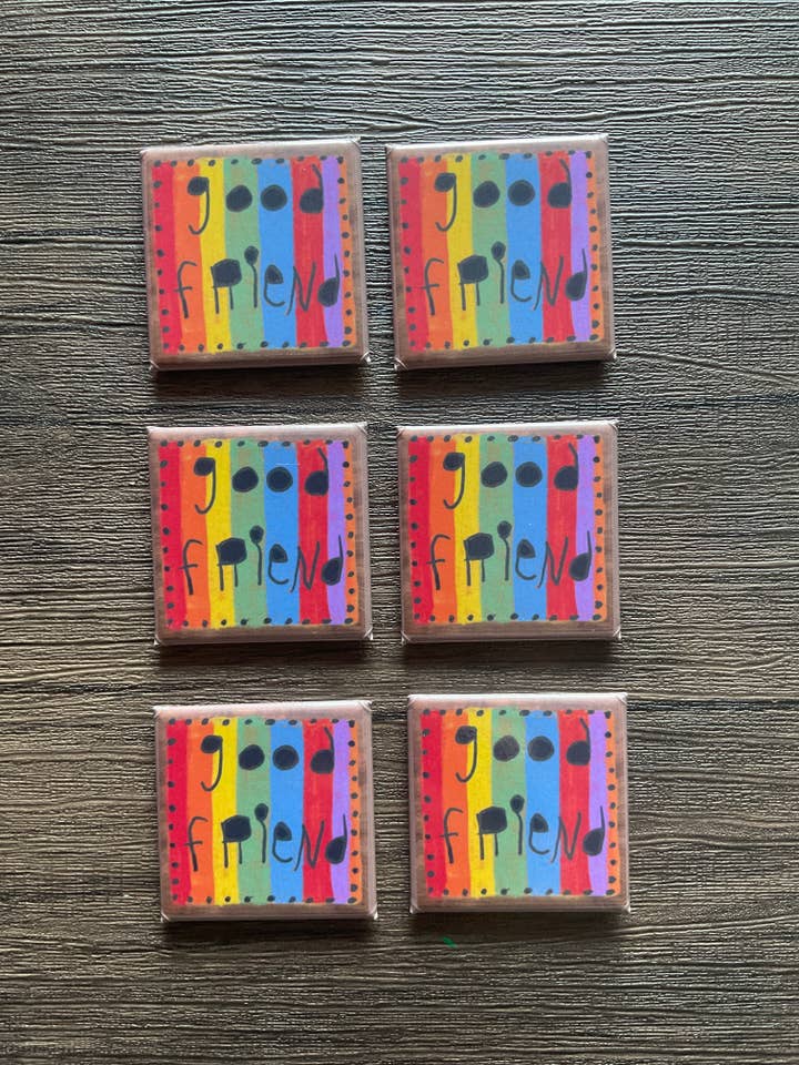 Mini aimants - Bon ami pour la vente par Blueberry Road Cards