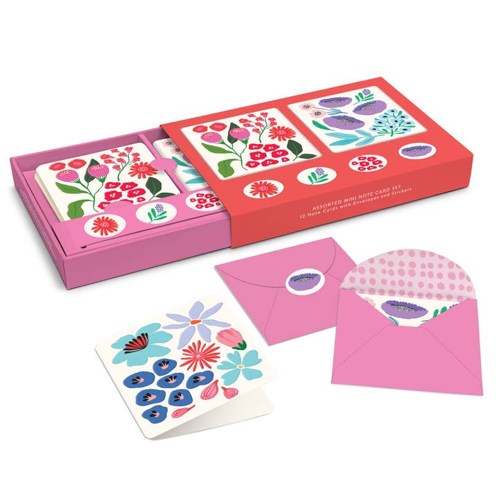 Studio Oh! - Wholesale Stationery/Notecard Set - Botanical Bliss Assorted Mini Note Card Set with Stickers8