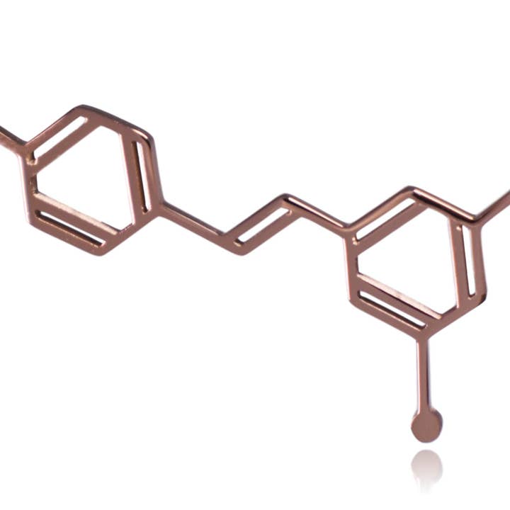 Clayton Jewelry Labs - Vendita all'ingrosso Collana con ciondolo/pendaglio - Collana in acciaio inossidabile con molecola di resveratrolo di vino4