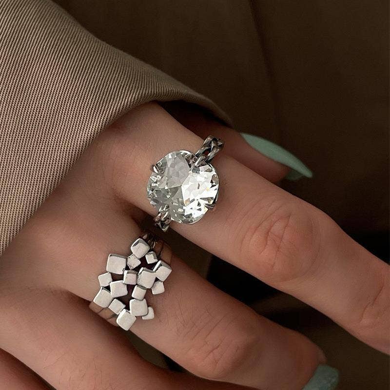 Gemscape UK – wholesale Cocktail/statement ring – Sterling Silver Cluster Ring - Stylish, Statement2