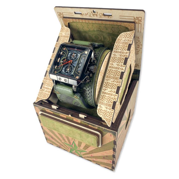 DAKOTAH XI-MENS HAND MADE-FULL GRAIN LEATHER-WATCH for wholesale by TODD BLOOM