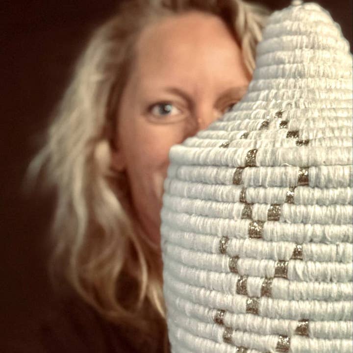 SOUK in the CITY - Wholesale Basket - Berber Baskets - white | gold7