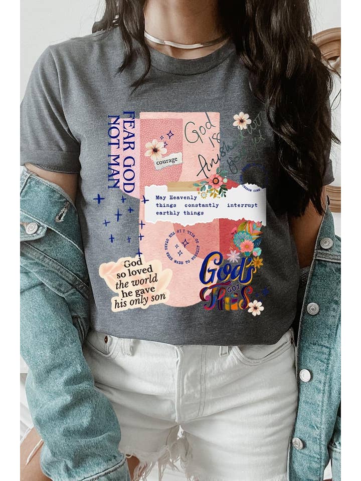 COLORBEAR - Wholesale T-Shirt (Graphic) - Women's - Christian Collage Graphic Tee