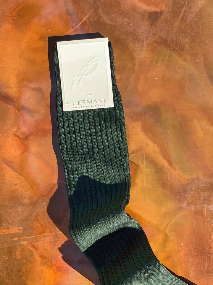 Hermani Heritage - Vendita all'ingrosso Calzini - Donna - Gambaletto Donna Filo di Scozia - Verdone