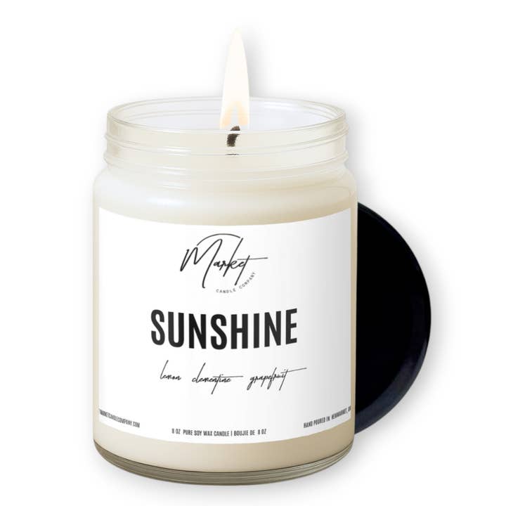 SUNSHINE SOJALJUS - VIT ETIKETT för wholesale av Market Candle Company
