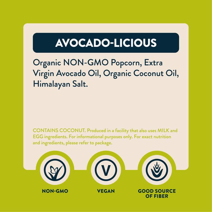 LesserEvil - Wholesale Popcorn - Organic Popcorn, Avocado-licious 4.6 oz3
