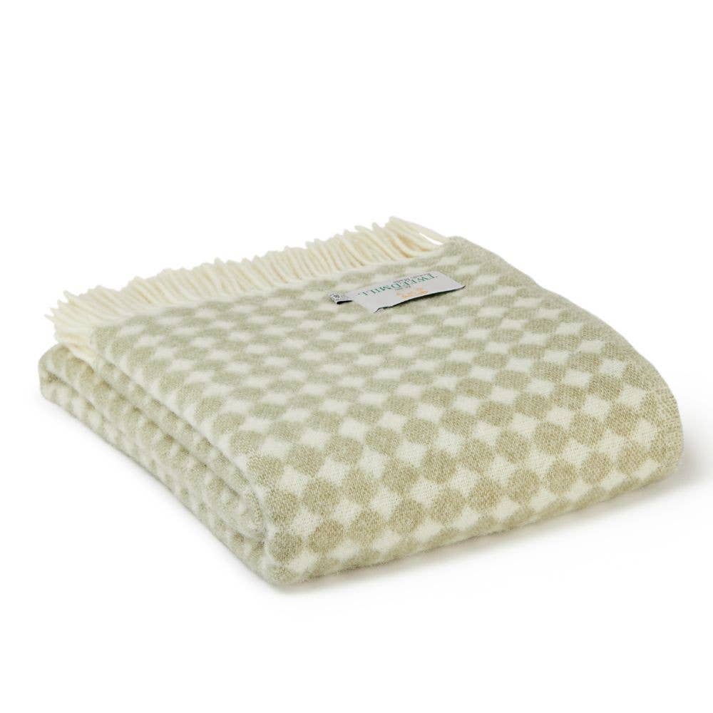 Tweedmill Textiles - Wholesale Throw blanket - Reversible Jacquard Spot Pure New Wool Blanket 4