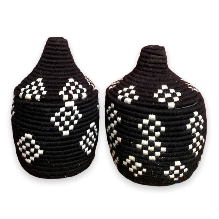 SOUK in the CITY - Wholesale Basket - Black & White Berber Baskets (Special Offer)4