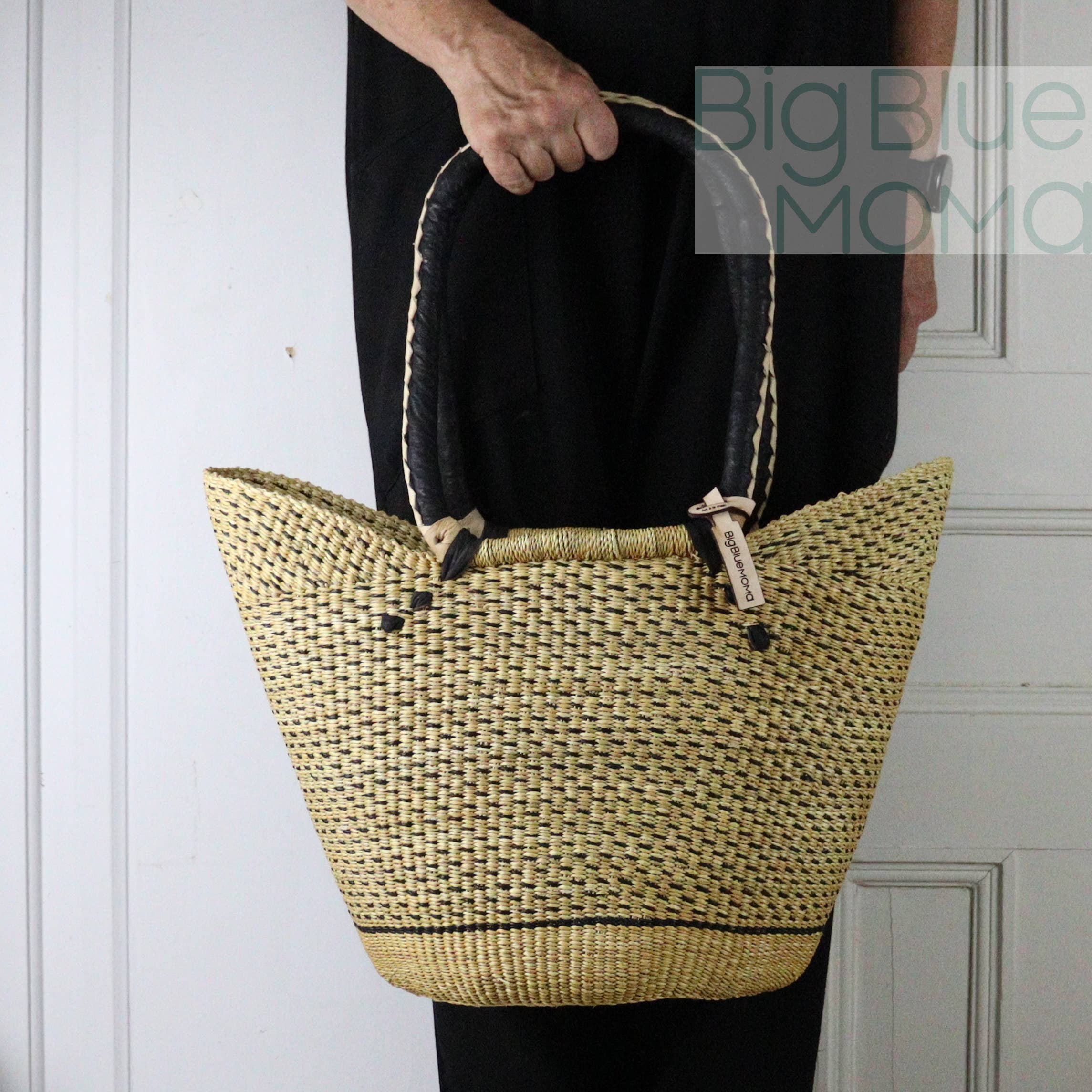 Big Blue Moma - Vente Sac de plage - Sac cabas à bandoulière - Palette naturelle15