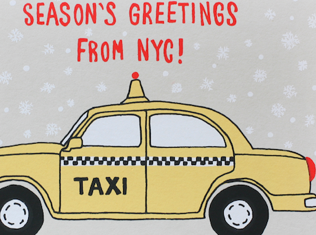 Alphabet Studios - Wholesale Season's Greetings Card - HOLIDAY TAXI GREETING CARD1