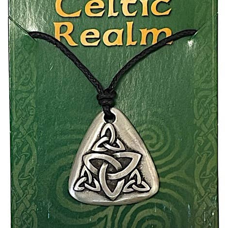 Myth & Magik - Silver Jewellery Cavern Wholesale - Wholesale Pendant/Charm Necklace - Triple Triquetra Pewter Pendant Necklace -(USA-DDP)0