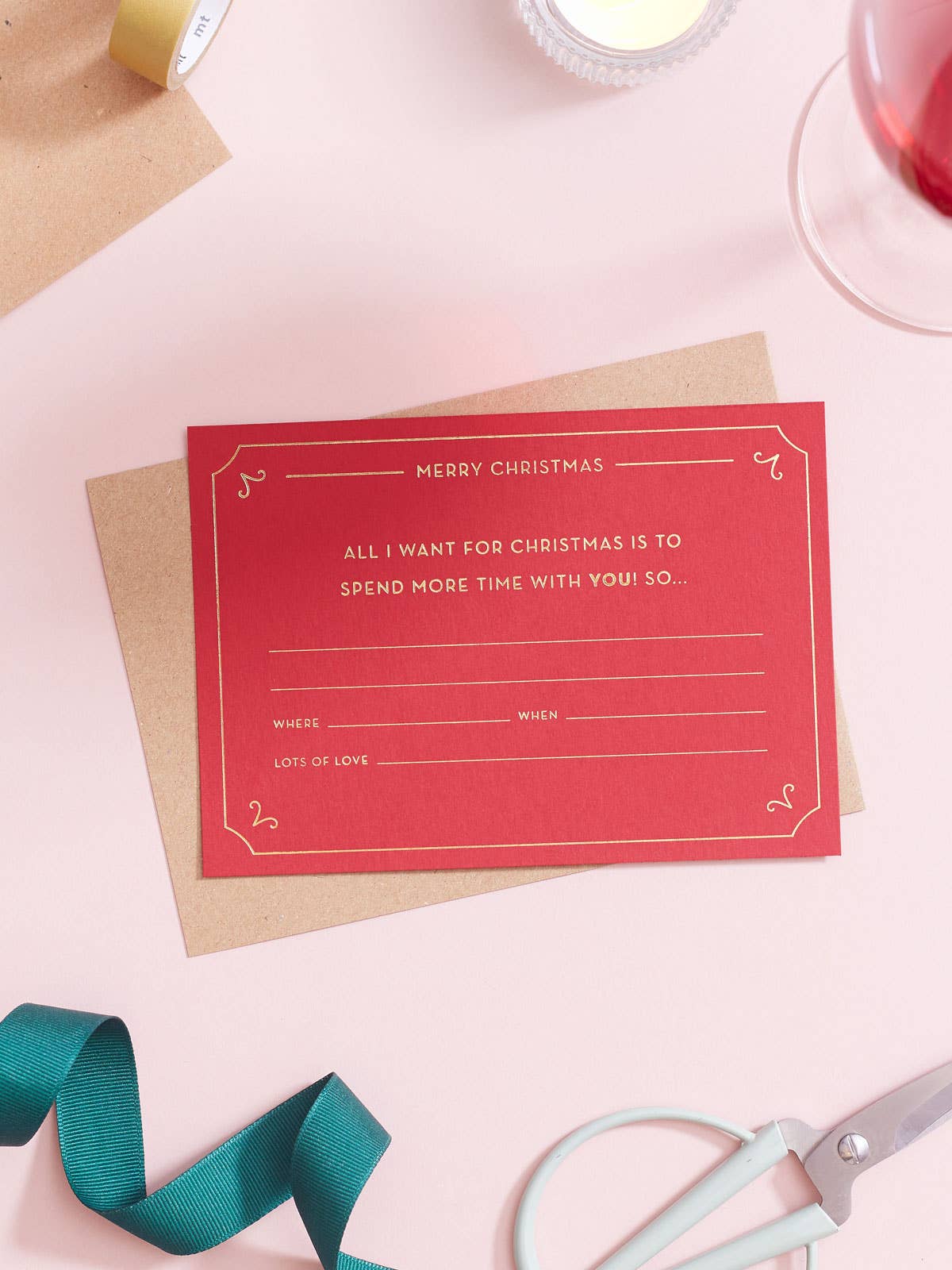 Another Loop – wholesale Christmas card – Red Christmas Gift Voucher | Blank Ticket | Experience Token