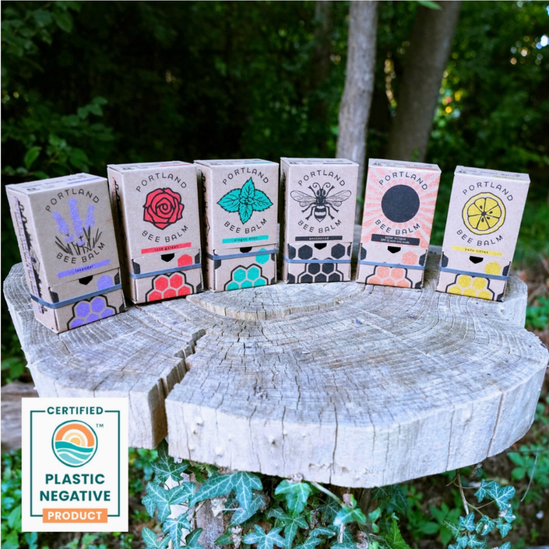 Portland Bee Balm - Wholesale Lip Balm - Vertical Magnetic Beeswax Hydrating Lip Balms Display 12ct5