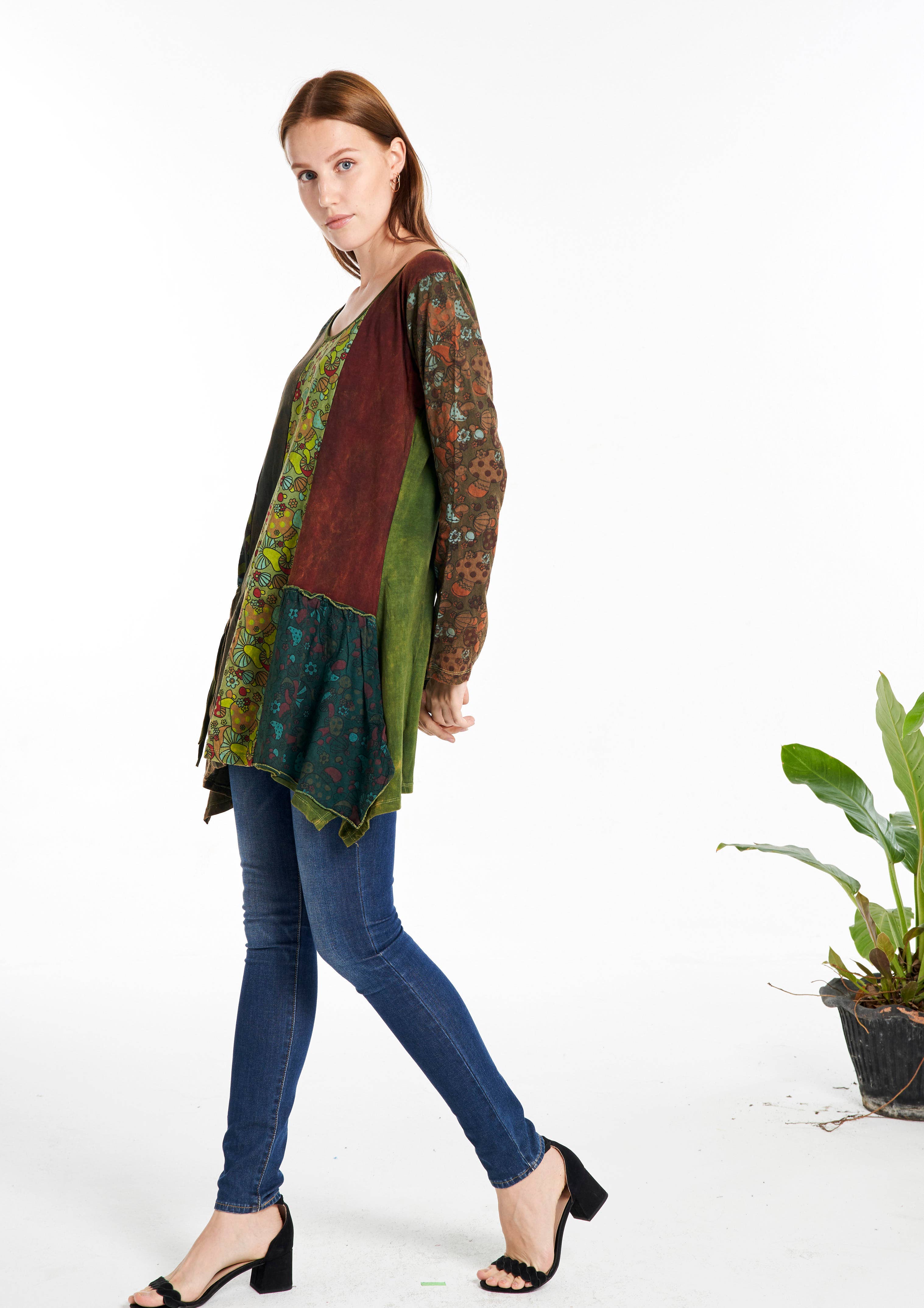 Kathmandu Imports - Vendita all'ingrosso Tunica - Donna - Tunica/Abito a Maniche Lunghe (KT-1449)1