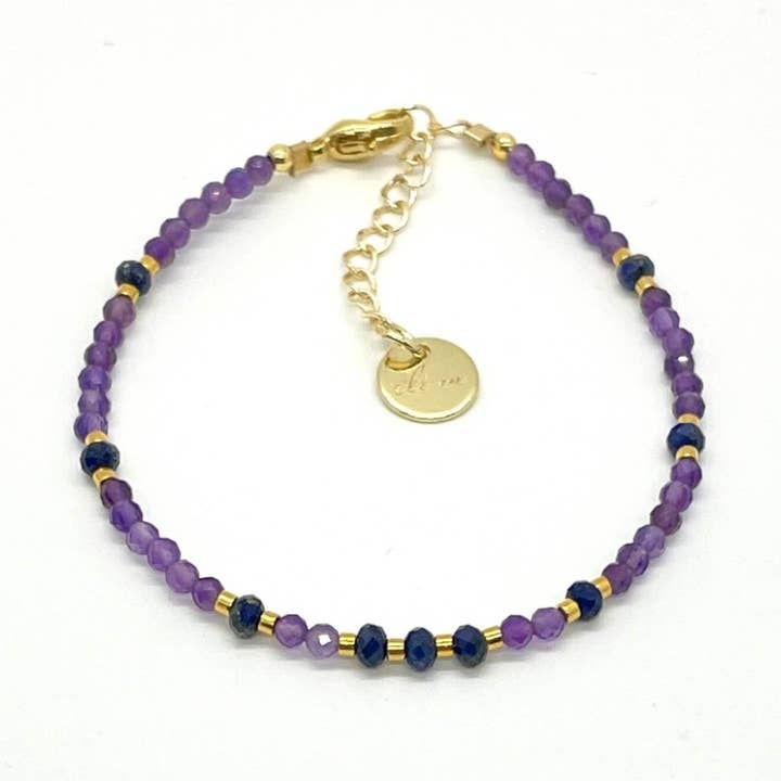 Violet & Blue Bracelet for wholesale by Eli m London