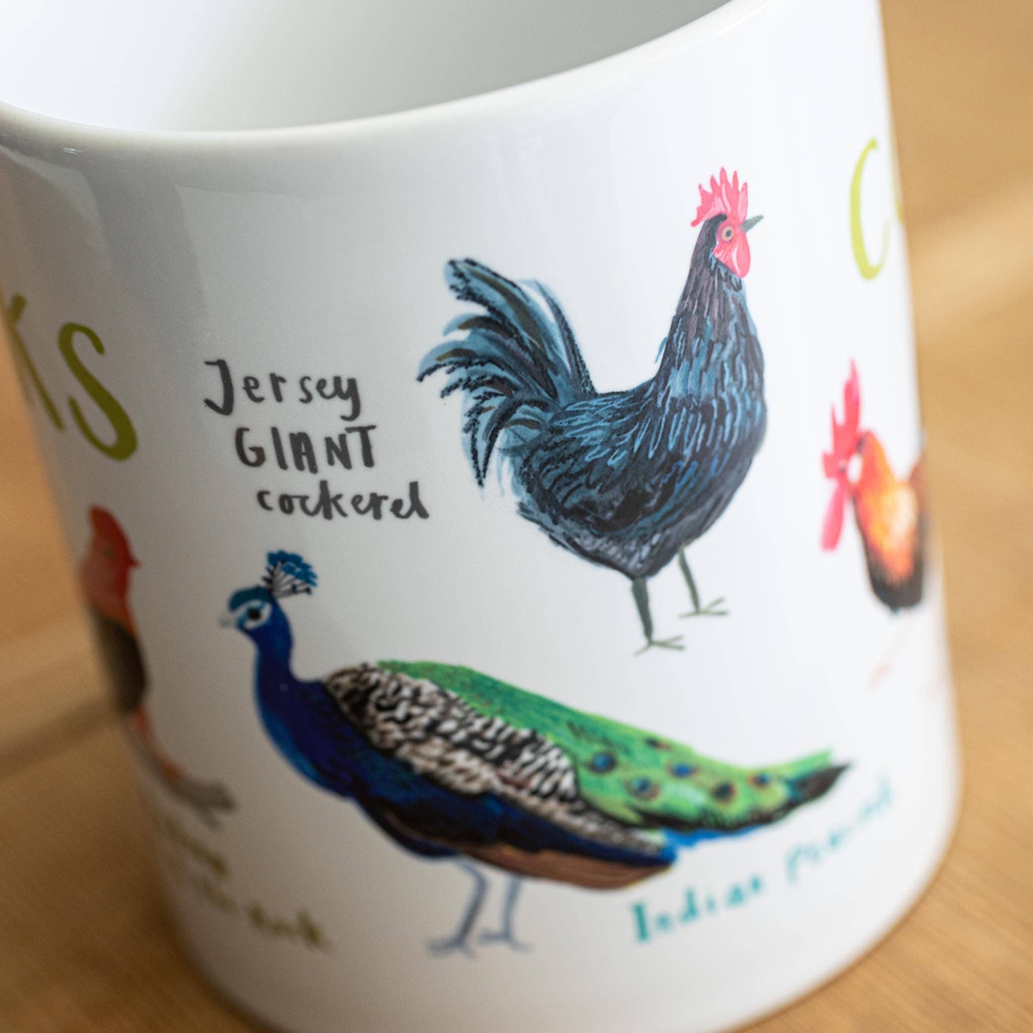Sarah Edmonds Illustration – wholesale Coffee mug – Cocks Ceramic Bird Pun Mug7