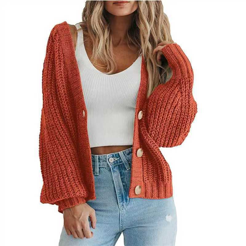 Rosa Clothing - Wholesale Cardigan - Women's - Women Knit Cardigan Loose Fit Button Down Fall Sweater9