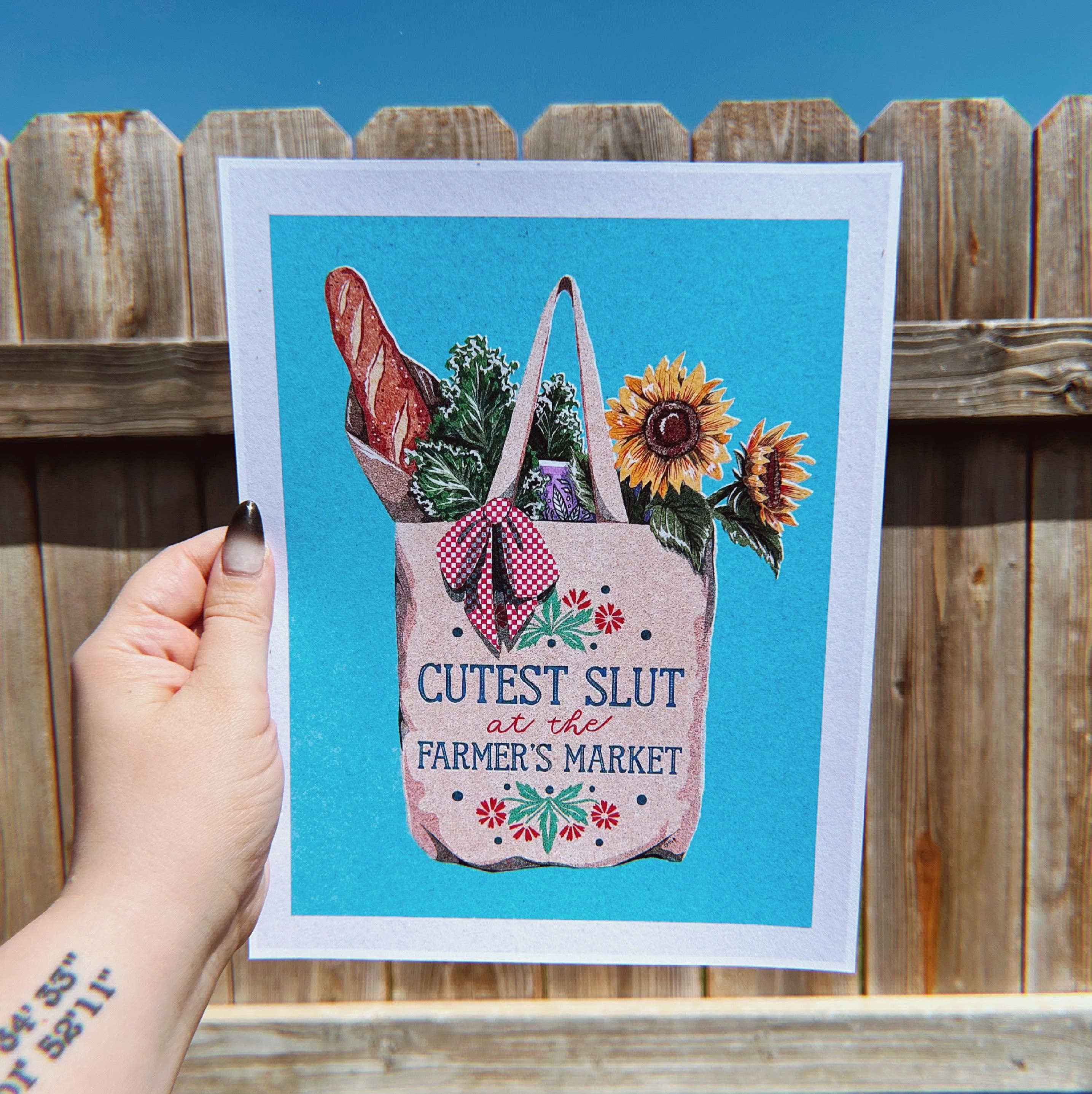 Chaos Magic Studio - Wholesale Art Print - Cutest Slut At The Farmers Market Print - Multiple Size Options1