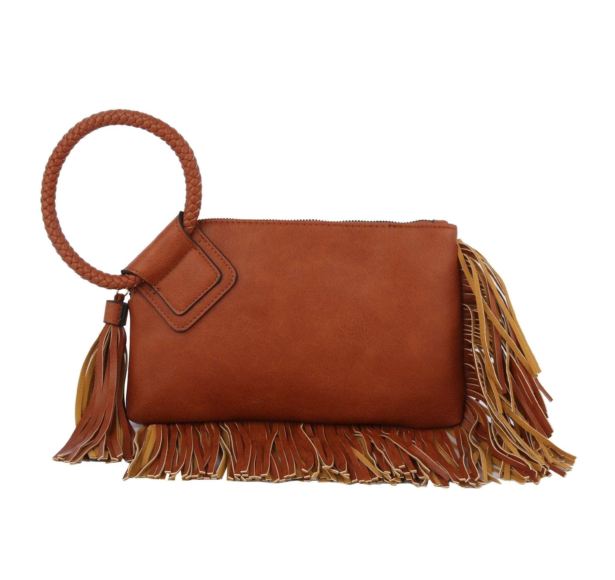 MiMi Wholesale - Wholesale Clutch Bag - Women's - JY0378 Fringe Soft Vegan Leather Wristlet/Clutch14