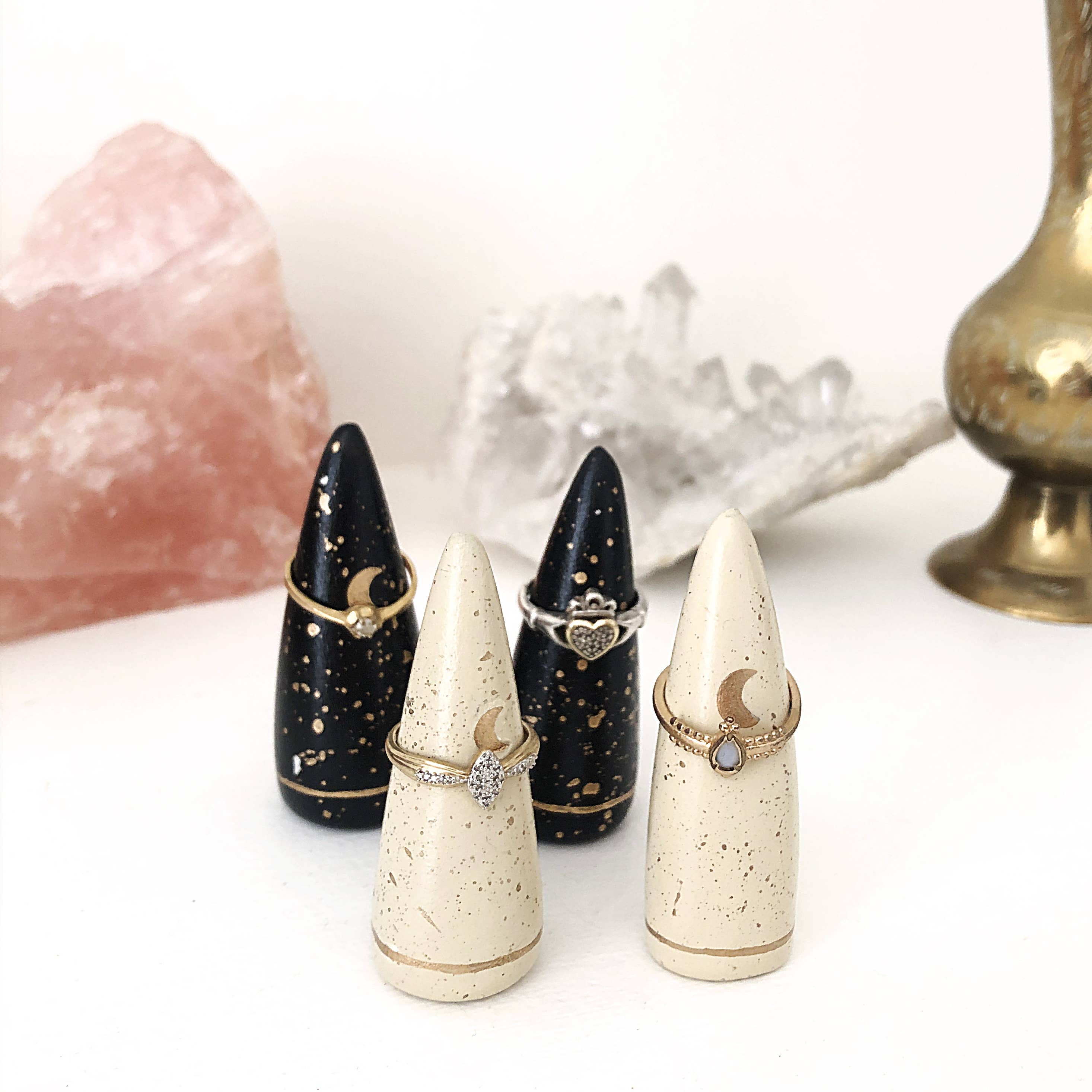 The Flow Design - Wholesale Jewelry Stand & Display - Celestial Ring holders, Clay Ring Cone, Witchy decor3