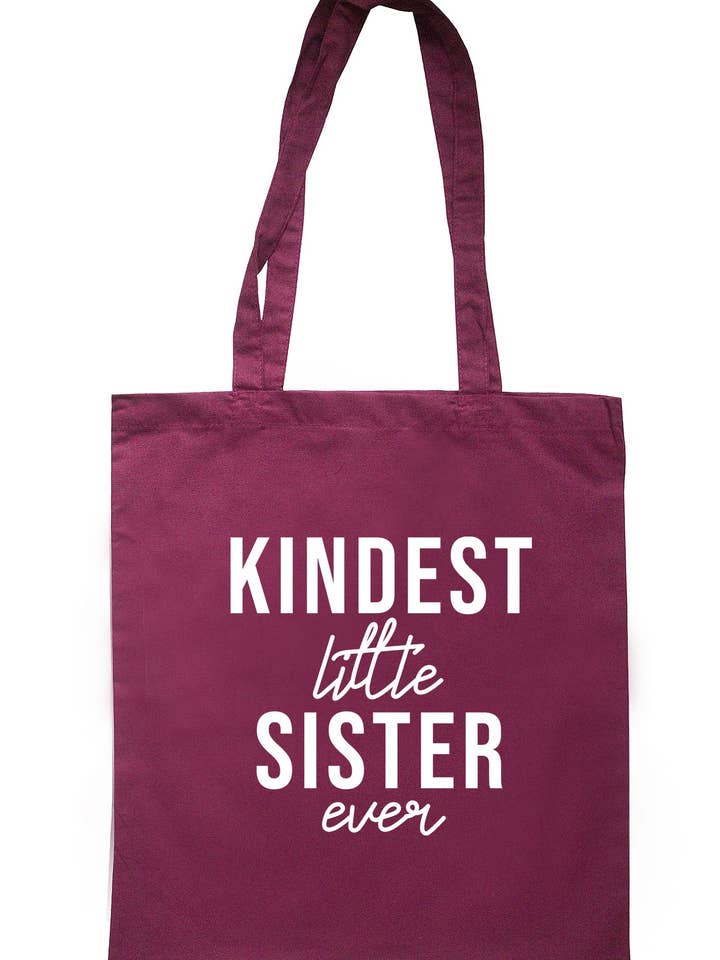 Vriendelijkste kleine zusje ooit draagtas S0507 voor wholesale door Illustrated Identity