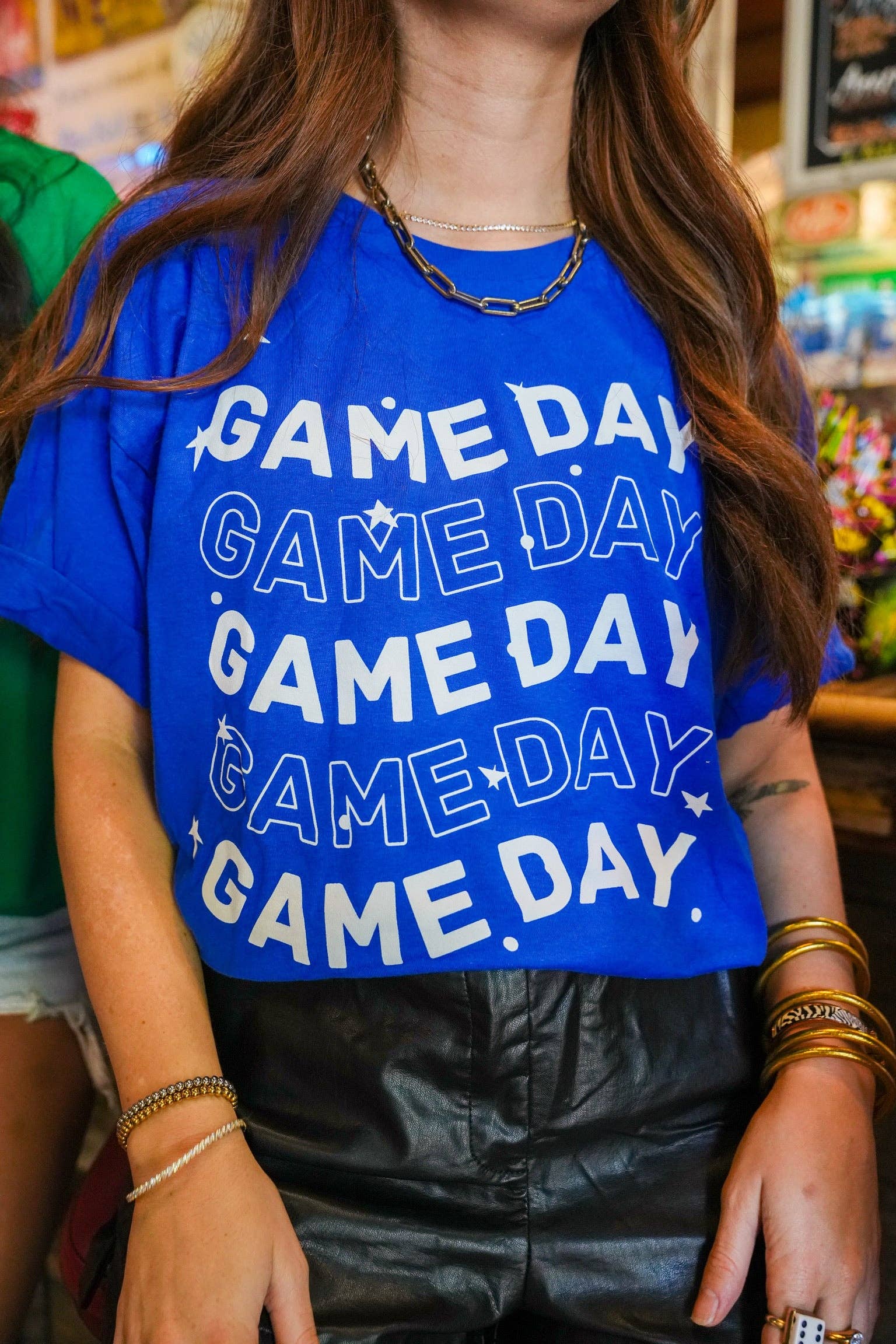 Summer Tees - Wholesale Screen Printed T-Shirt - Women's - WAVY GAME DAY TEE5
