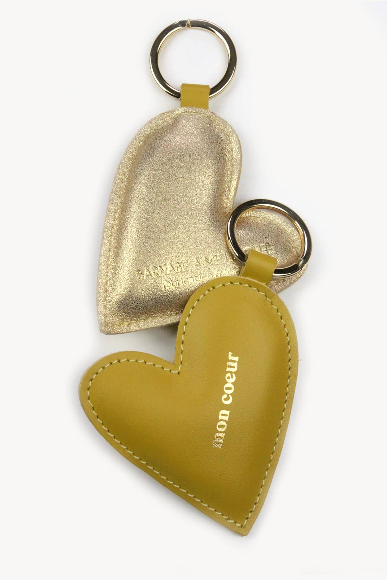 BARNABÉ AIME LE CAFÉ – Porta-chaves - Mulher por atacado – Chaveiro grande de coração 100% couro8