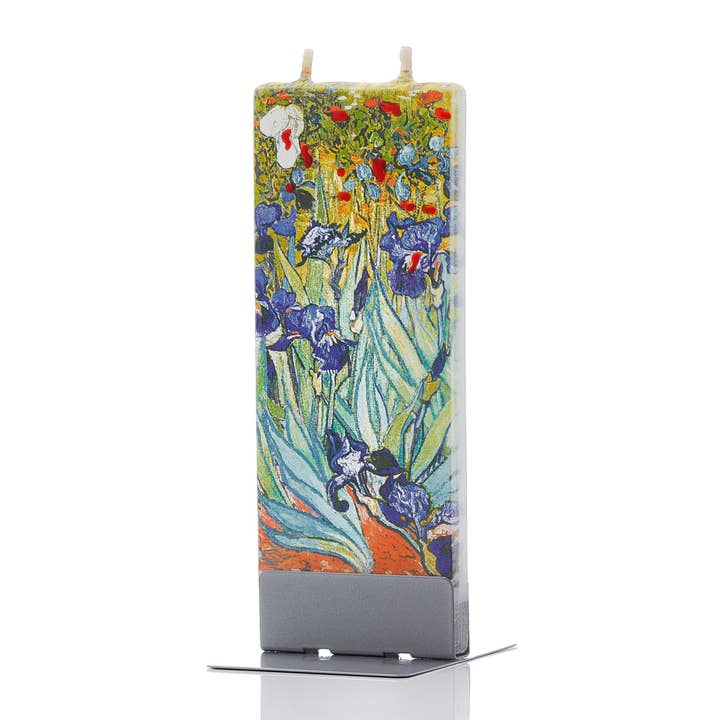 Flatyz Candles - Wholesale Novelty Candle - Flat Handmade Candle - Van Gogh Irises Fine Art Painting