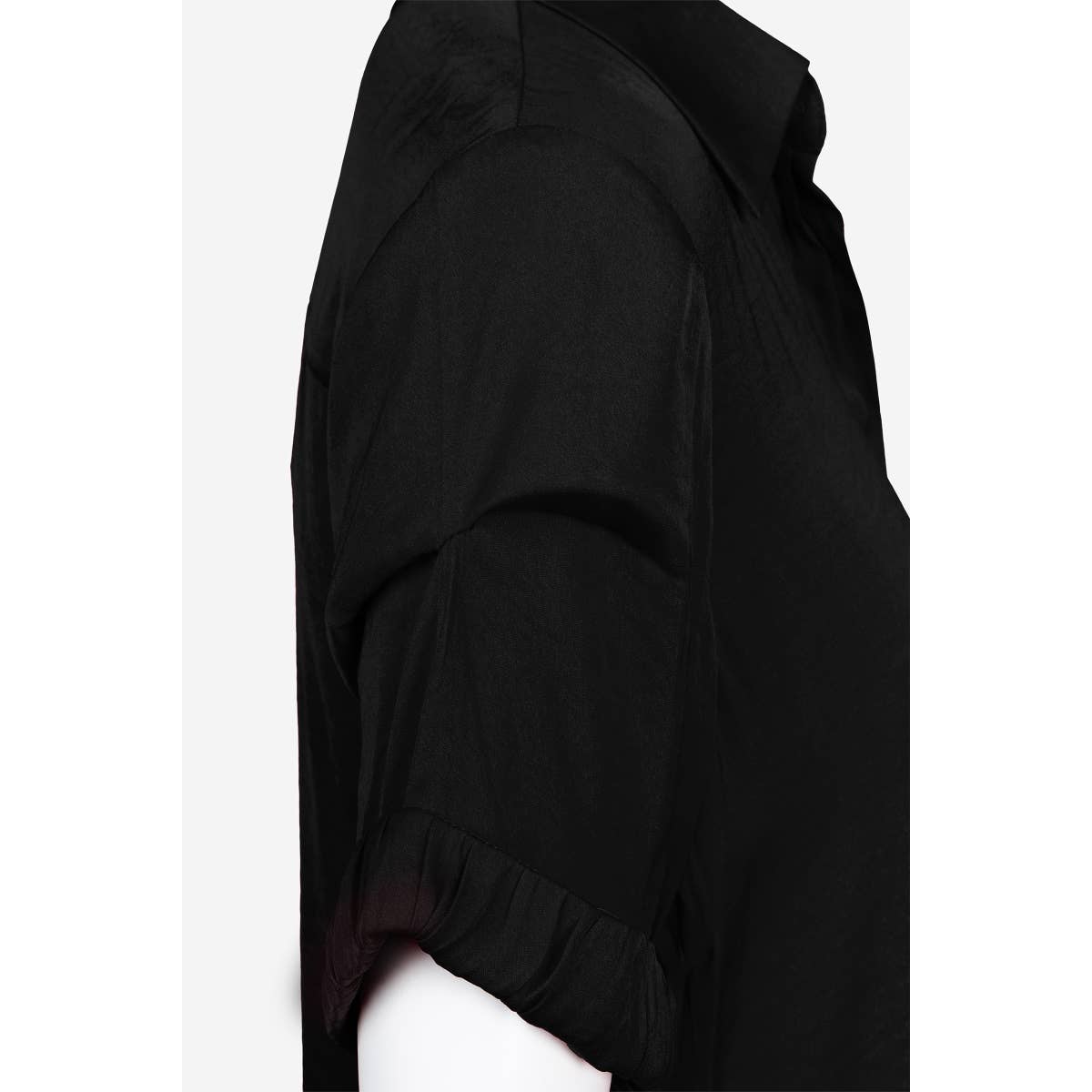 Naked Zebra - Wholesale Blouse - Women's - Pinned Short Sleeve Relaxed Blouse9