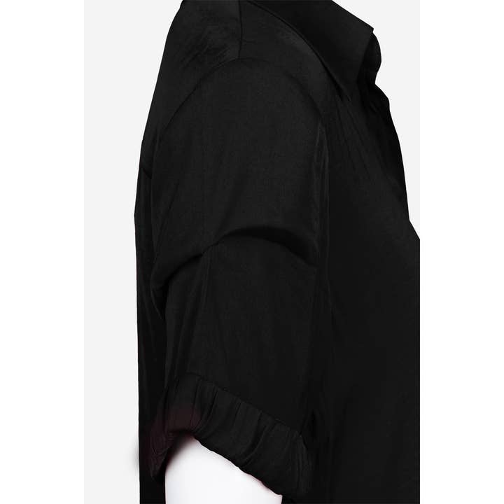 Naked Zebra - Wholesale Blouse - Women's - Pinned Short Sleeve Relaxed Blouse9