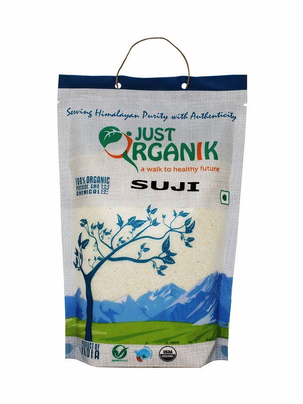 Organic Semolina (Suji) 2 lb for wholesale by Just Organik