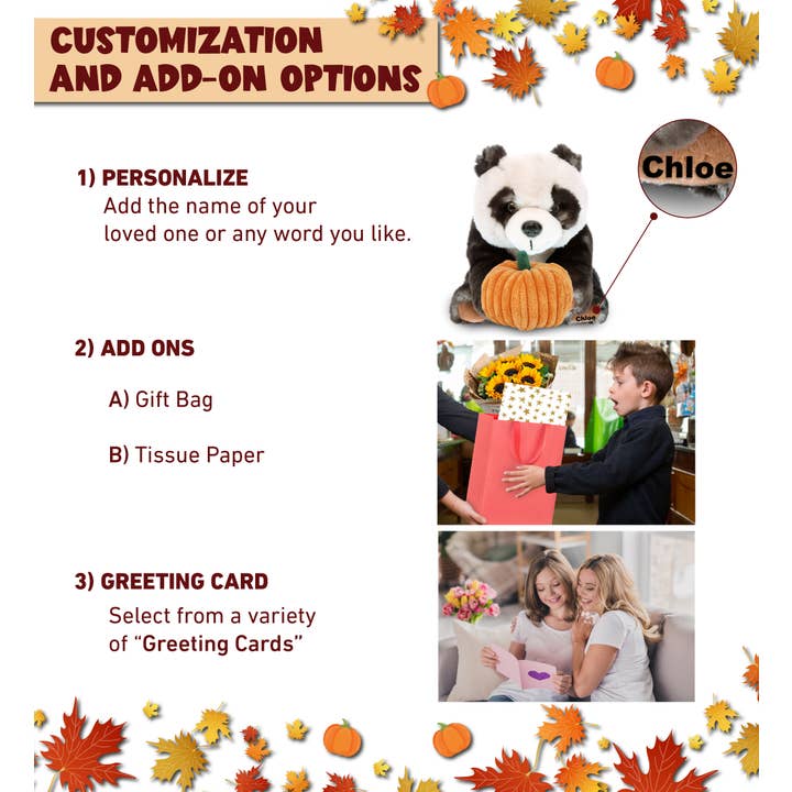 Cota Global - Wholesale Stuffed/plush toy – Kids & baby - Plush Pumpkin - Super Soft Plush - Squat Panda 7 Inch1
