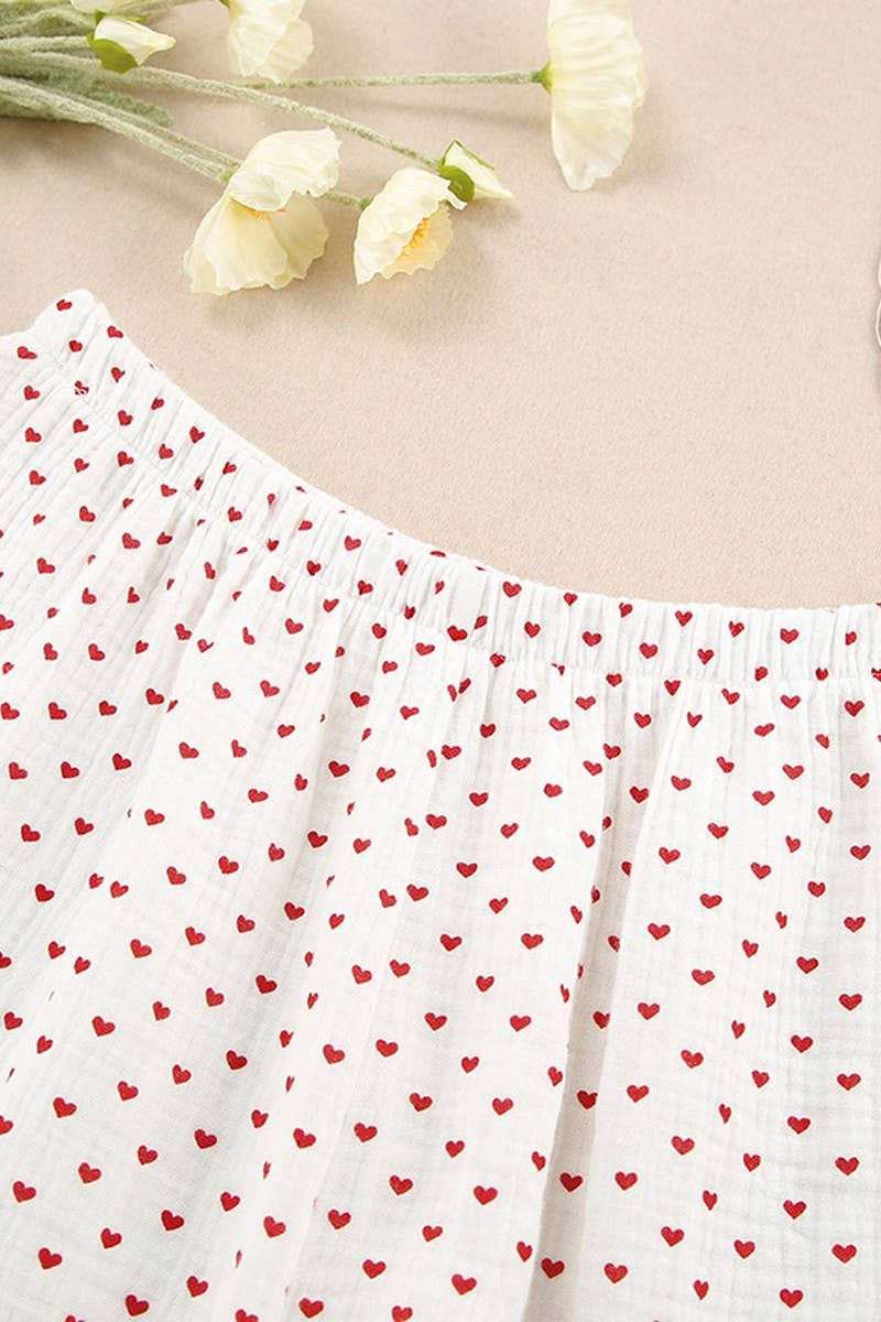 White CWSPJ0069_LONG SLEEVED SHIRT WITH BUTTONS SHORTS PAJAMAS SET for wholesale on Faire14