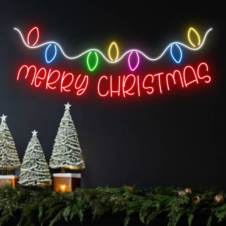 Merry Christmas Neon Sign, Noel Lights Long-lasting Deco for wholesale by Glow Neon