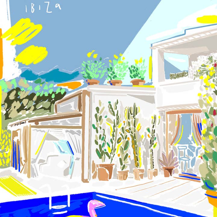 Fine Art Print - „Ibiza“ - Jean-Philippe Henric voor wholesale door Atelier Contemporain