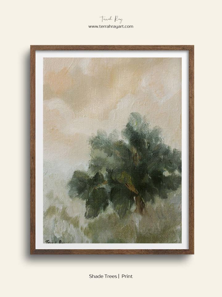 Shade Trees - Warm Landscape Print for wholesale by Terrah Ray Fine Art Studio