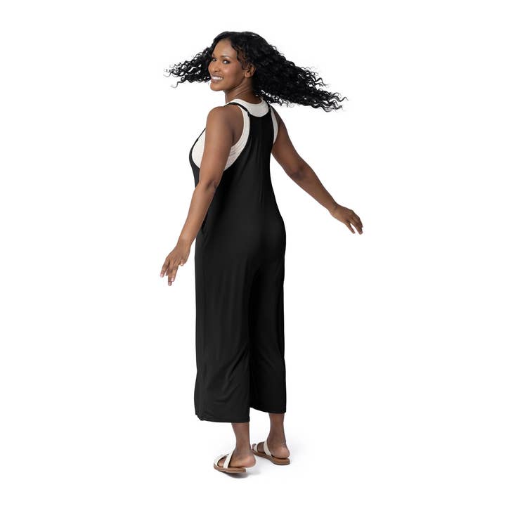 Black Charlie Maternity & Nursing Romper for wholesale on Faire