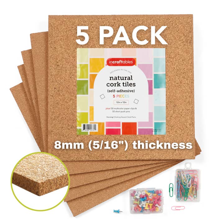 Incraftables Cork Board Tile Squares – 5pcs for wholesale by Incraftables