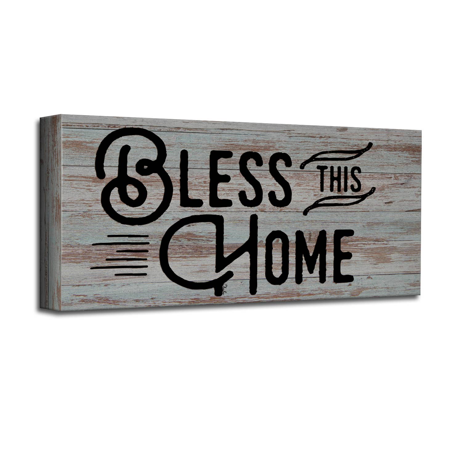 Ready2hangart, Inc. - Wholesale Sign - Bless This Home' Farmhouse Canvas Textual Wall Art1