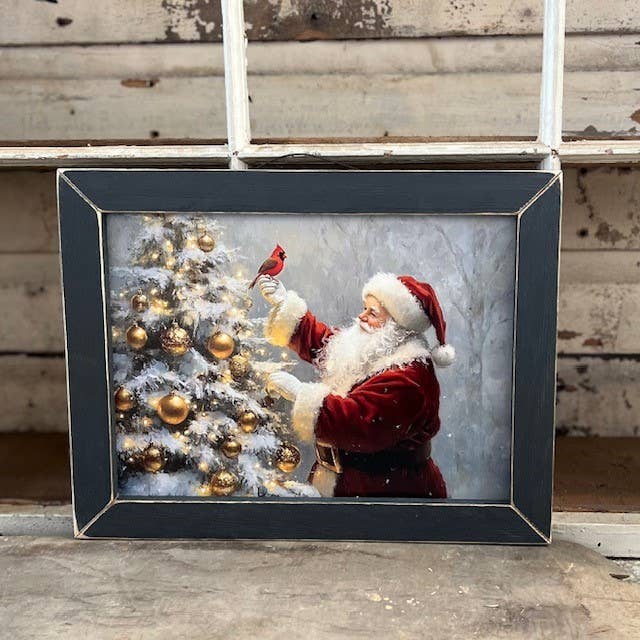 JanMichaels Art & Home - Wholesale Wall Sign - HMK369L Santas Cardinal0