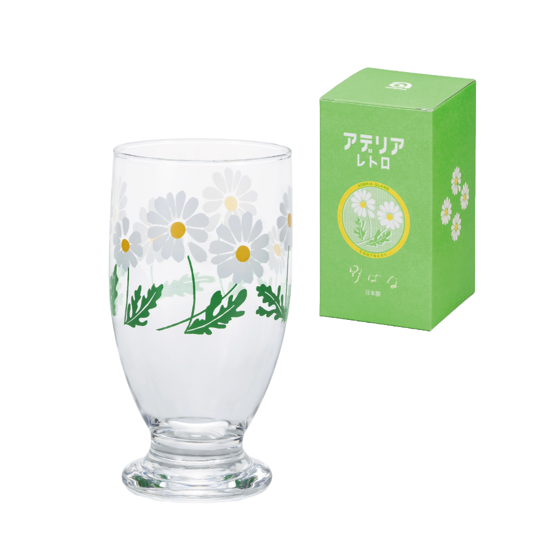 ADERIA - Wholesale Drinking Glass/Cup - ADERIA Retro | Footed Glass | 8 Pattern Options10
