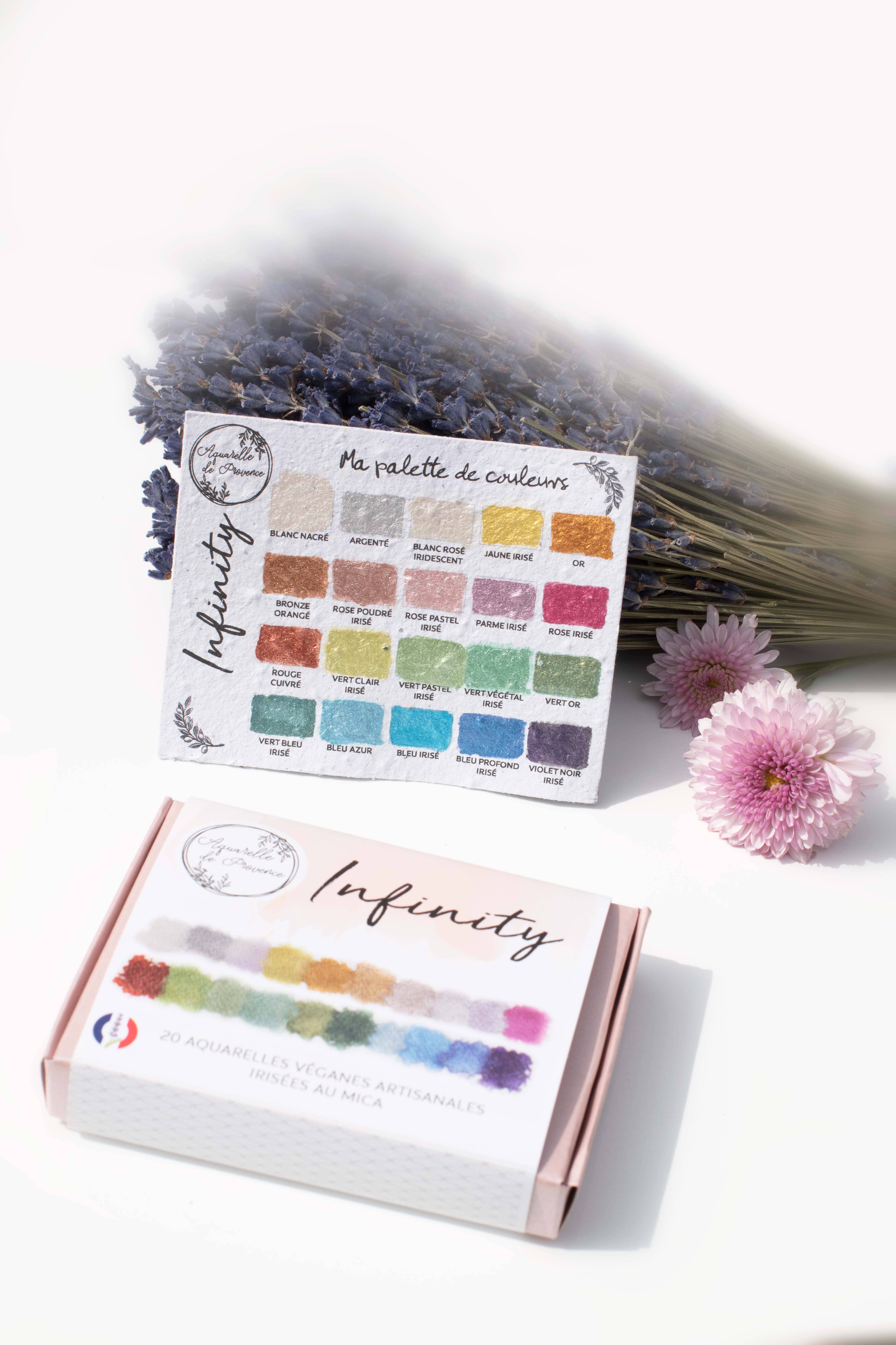 Aquarelle de Provence – Aquarela por atacado – Conjunto vegano de aquarela metálica extra-fina - paleta IN1