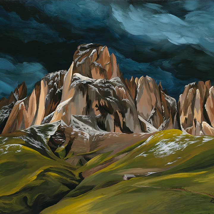 Dolomites Storm Giclée Print for wholesale by V Dub Art